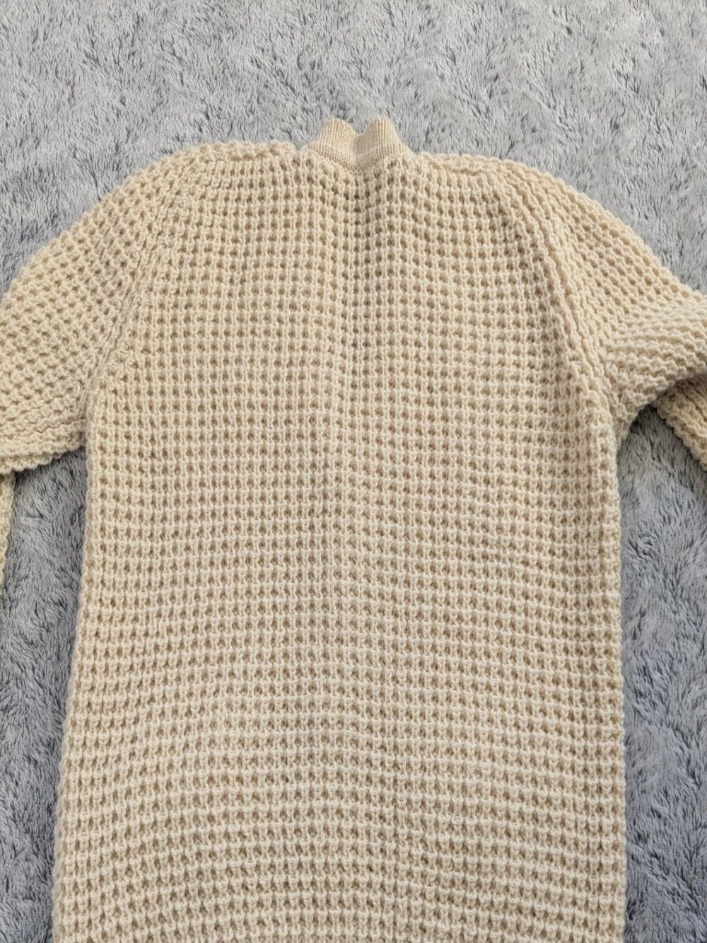Gaeltarra Irish Cream Cardigan Sweater Chunky Size Large Pockets Buttons - Picture 8 of 8
